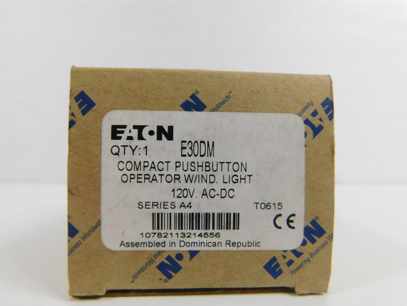 Eaton E30DM Pushbuttons Illuminated 120V 2 Position Red NEMA 3/3R/4/4X/12/13 Off