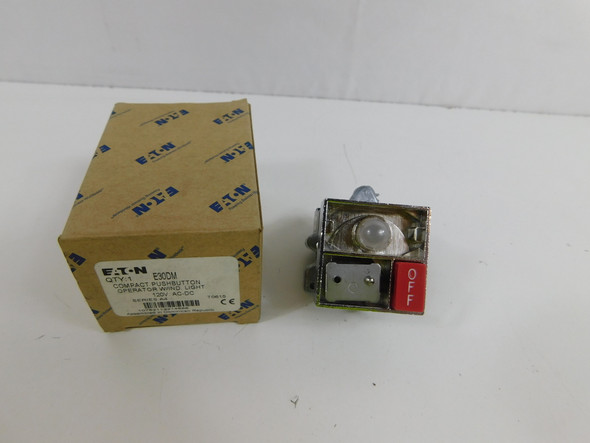 Eaton E30DM Pushbuttons Illuminated 120V 2 Position Red NEMA 3/3R/4/4X/12/13 Off