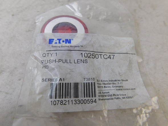 Eaton 10250TC47 Contact Blocks and Other Accessories Plastic Lens Red EA NEMA 3/3R/4/4X/12/13 Push-Pull Watertight/Oiltight