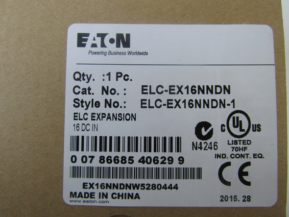 Eaton ELC-EX16NNDN Programmable Logic Controllers (PLCs) ELC Expansion 24V 16 DC Input 100mA