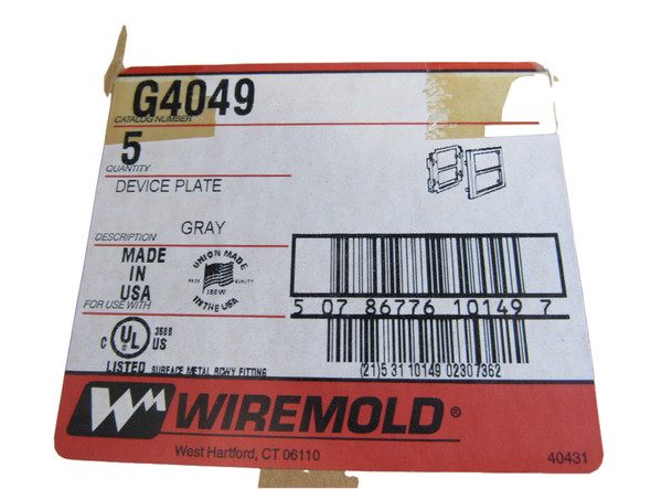 Wiremold G4049 Wallplates and Accessories EA