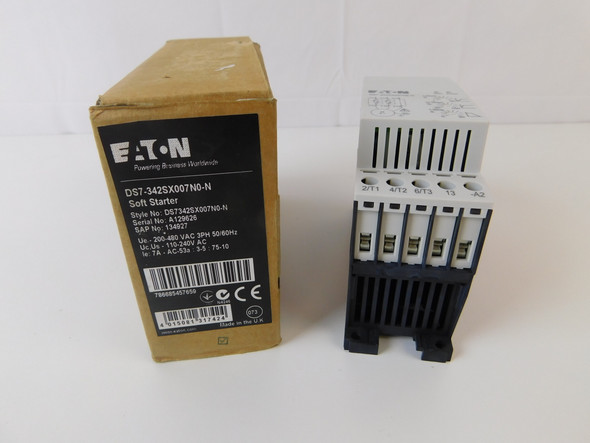 Eaton DS7-342SX007N0-N Soft Starters 7A 480V 50/60Hz 3Ph EA