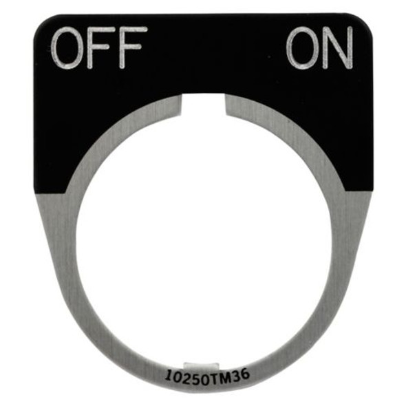 Eaton 10250TM48 Pushbuttons Legend Plate Black EA