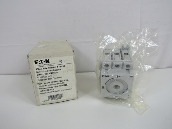 Eaton R5A3025U Disconnect Switches 3P 25A 600V A Frame Non Fusible