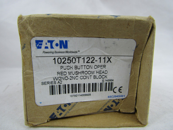 Eaton 10250T122-11X Pushbuttons Non-Illuminated 2NO 2NC Red