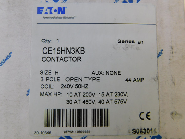 Eaton CE15HN3KB Other Contactors 3P 44A 240V 50Hz H Frame