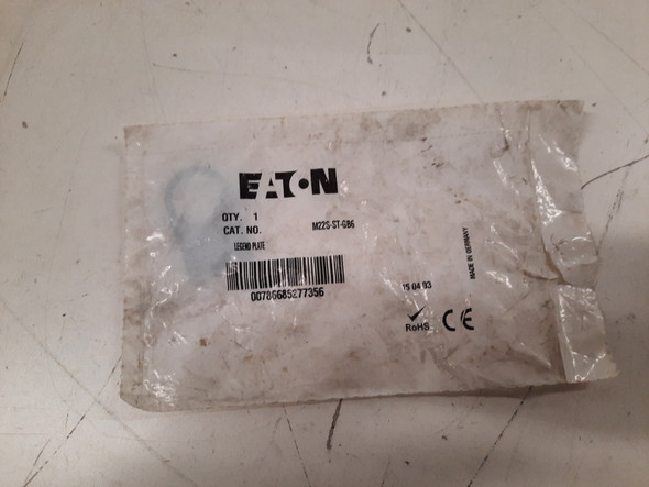 Eaton M22S-ST-GB6 Contact Blocks and Other Accessories Legend Plate Black EA On