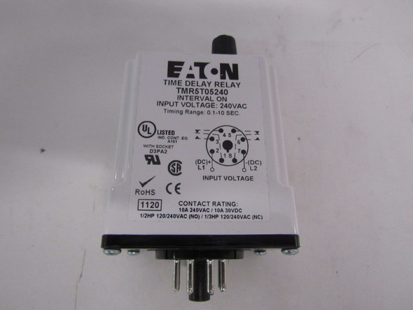 Eaton TMR5T05240 Relays 10A 240V .1-10 Sec.