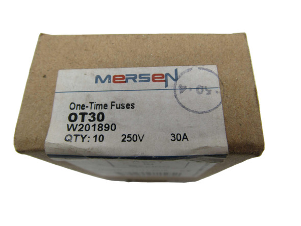 Mersen OT30 Fuses 30A 250V 10BOX