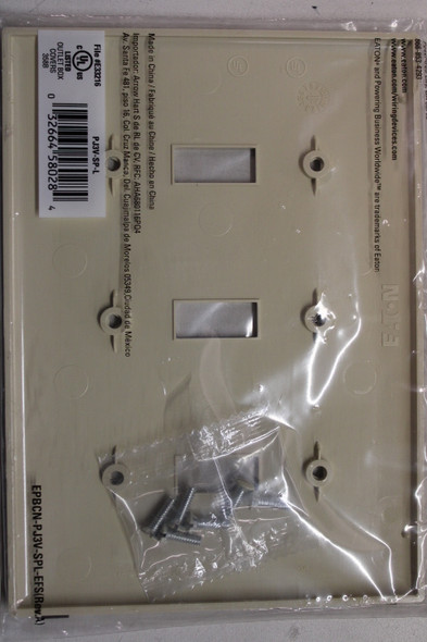 Eaton PJ3V-SP-L Wallplates and Accessories EA