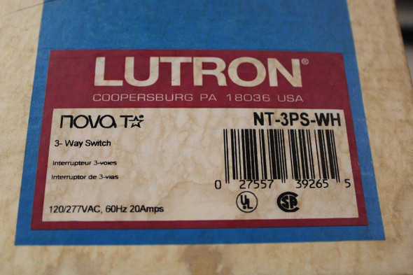 Lutron NT-3PS-WH Light and Dimmer Switches EA