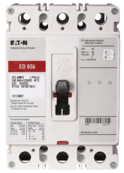 Eaton ED3150L Molded Case Breakers (MCCBs)