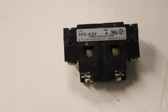 Allen Bradley 595-A34 Auxiliary Contact EA