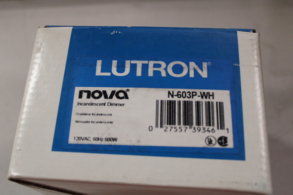 Lutron N-603P-WH Light and Dimmer Switches EA