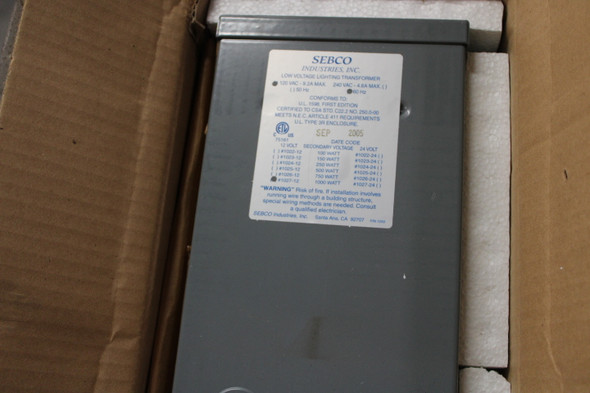 SEBCO 1027-12 Lighting Transformer EA