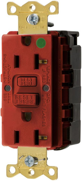 Hubbell GFRST83SNAPR Surge Protection Device (SPD) Outlet