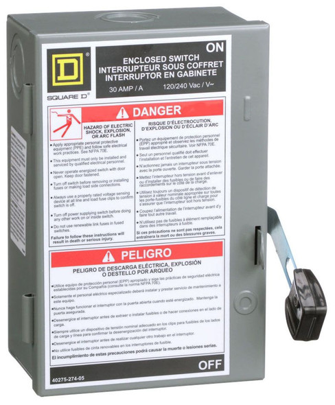 Square D L221N Safety Switches Fusible EA