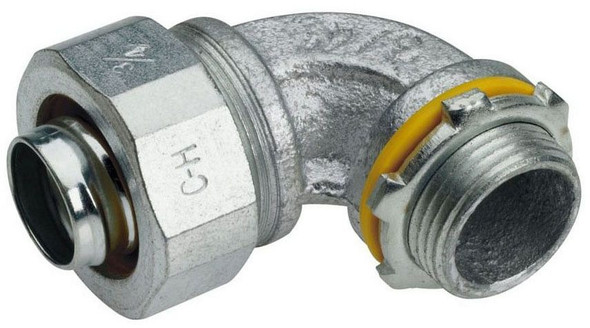 Crouse Hinds LT7590 3/4 90Degree Malleable Iron Liquidtight Flexible Conduit Connector