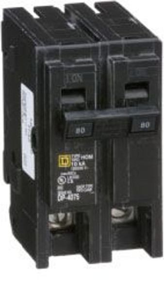 Square D HOM280 Miniature Circuit Breakers (MCBs) 2P 80A 120V