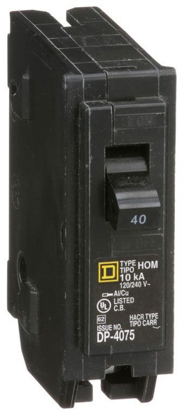 Square D HOM140 Miniature Circuit Breakers (MCBs) 40A 120V