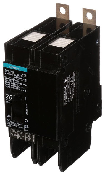 Siemens BQD220 Miniature Circuit Breakers (MCBs) 2P 20A EA