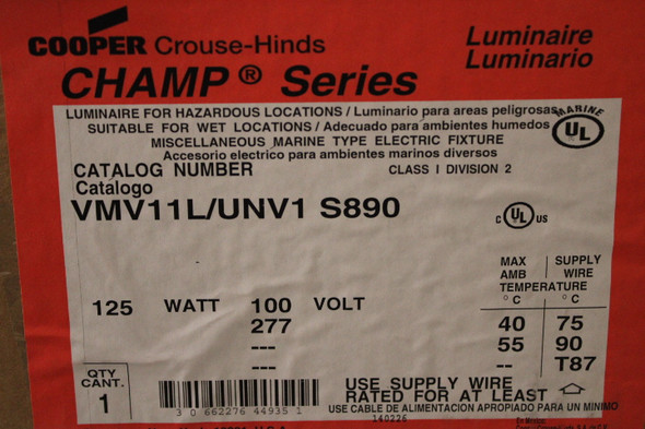 Cooper VMV9L/UNV1-S890 Other Lighting Fixtures/Trim/Accessories EA