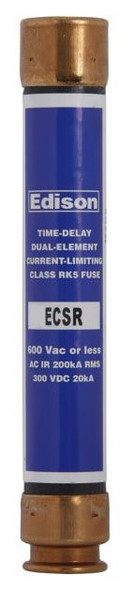 Edison ECSR10 Class RK5 10A 600VAC, 300VDC Time Delay Fuse