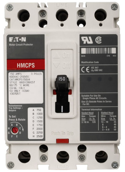 Eaton HMCP1000R3C Motor Circuit Protector (MCPs)