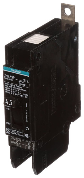 Siemens BQD145 Miniature Circuit Breakers (MCBs) 1P 45A 277V