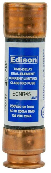 Edison ECNR45 Class RK5 45A 250VAC/125VDC Time Delay Fuse