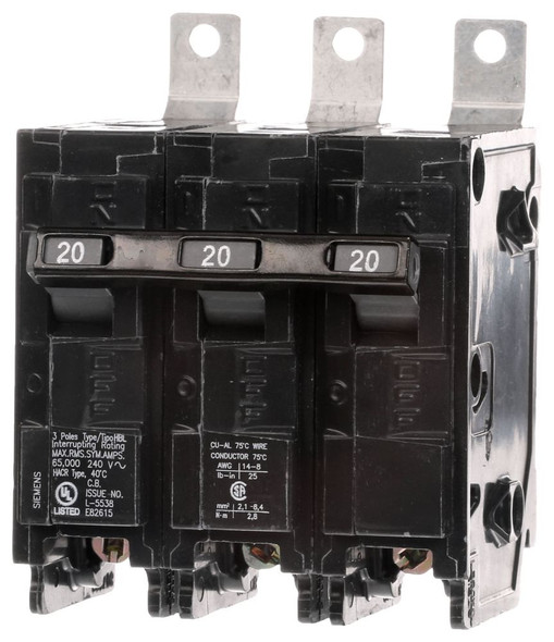 Siemens B320HH Miniature Circuit Breakers (MCBs) 3P 20A