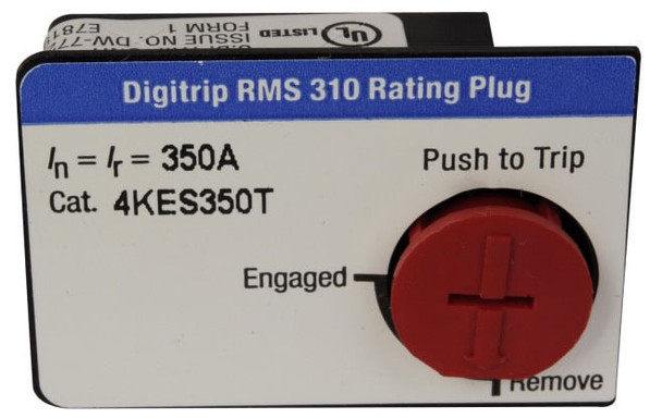 Crouse-Hinds 4KES350T Rating Plug