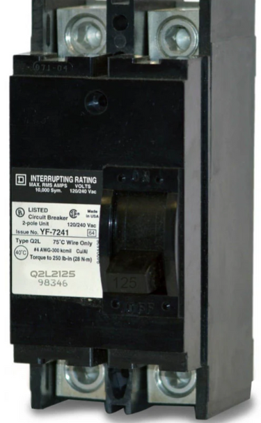 Square D Q2L2125 Molded Case Breakers (MCCBs)