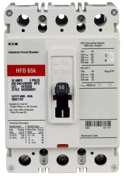 Crouse-Hinds HFD3175 Molded Case Breakers (MCCBs)