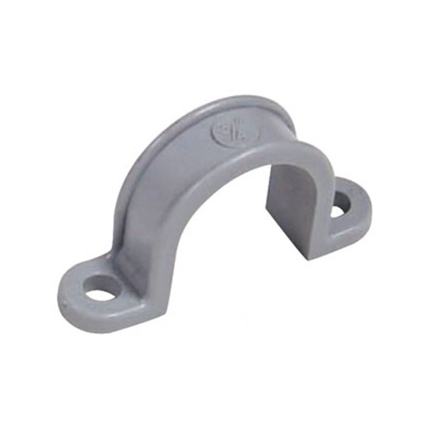 PVC 1/2-IN-2HOLE-S40-PIPE STRAP ( P Pipe and Tube