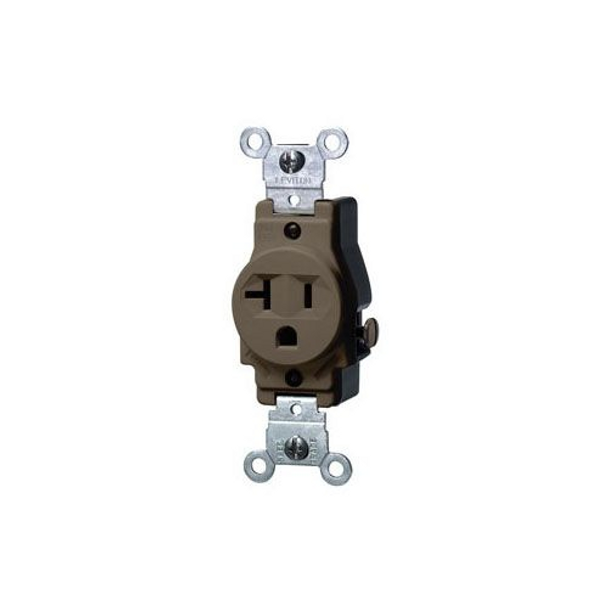 Leviton 5801 Surge Protection Devices (SPDs) Single Receptacle 20A 125V Brown 10EA