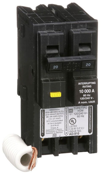 Square D HOM220GFI Miniature Circuit Breakers (MCBs) Square D HOM220GFI Miniature Circuit Breakers (MCBs)
