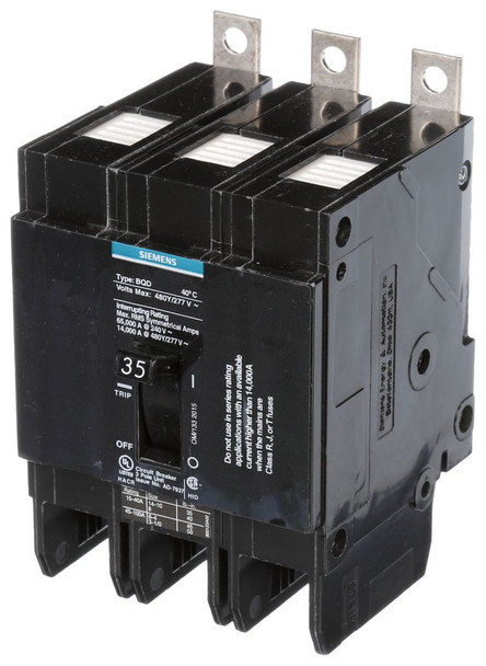 Siemens BQD335 Miniature Circuit Breakers (MCBs) 3P 35A 277