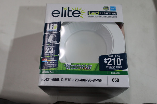 Elite Lighting G2-RL431-650L-DIMTRR-120K-30K-90-W-WH Recessed Lighting EA