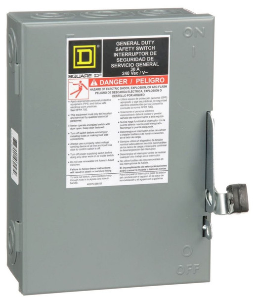 Square D D221N General Duty Safety Switches EA Square D D221N General Duty Safety Switches EA