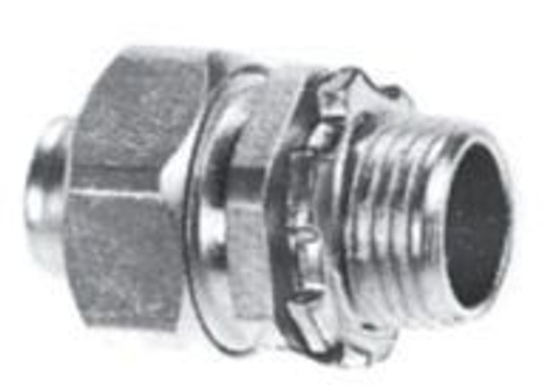 Appleton ST-150 1-1/2 Straight, Machined Tapered Threaded Malleable Iron Liquid Tight Flexible Conduit Connector