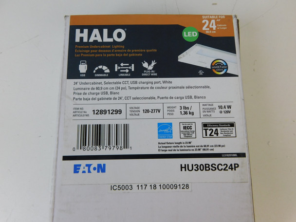 Halo HU30BSC24P LED Bulbs UNDERCABINET 120/277V 11W White EA DIMMABLE USB CHARGING PORT