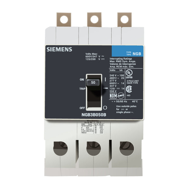 Siemens NGB3B050B Miniature Circuit Breakers (MCBs)