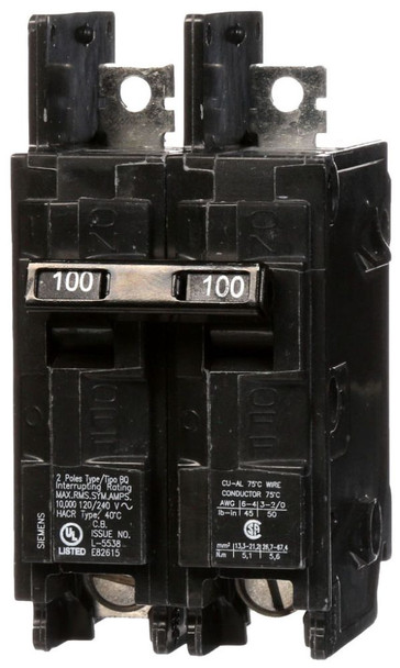 Siemens BQ2B100 Miniature Circuit Breakers (MCBs)