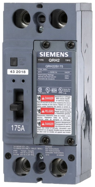 Siemens QRH22B175 Molded Case Breakers (MCCBs)