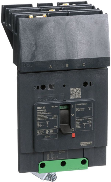 Square D BGA36125 Din Rail Mounted Circuit Breakers EA