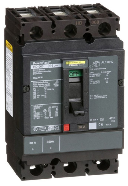 Square D HDL36030 Molded Case Breakers (MCCBs)