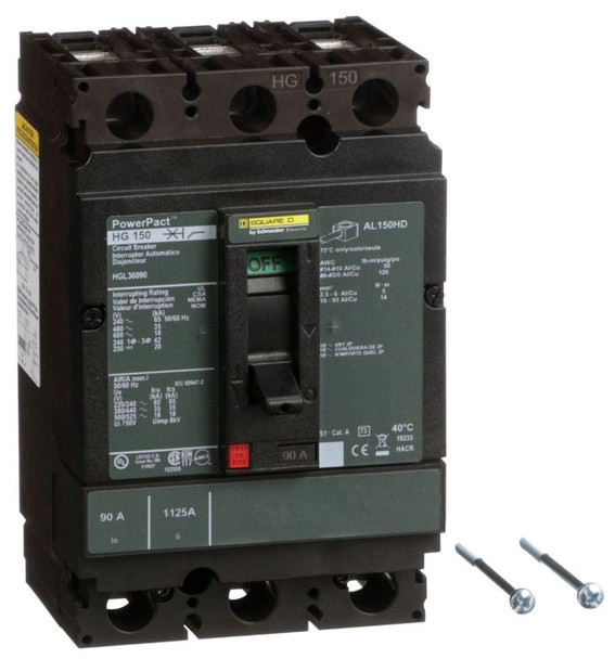 Square D HGL36090 Molded Case Breakers (MCCBs)