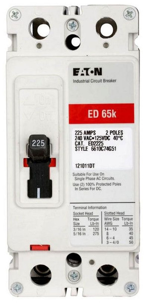 Eaton ED2125 Molded Case Breakers (MCCBs)
