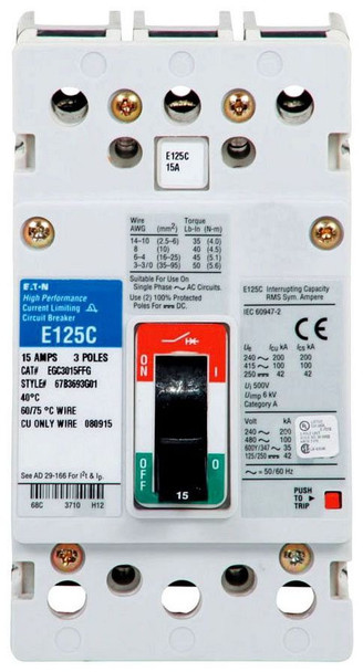 Eaton EGS3125FFB Molded Case Breakers (MCCBs)